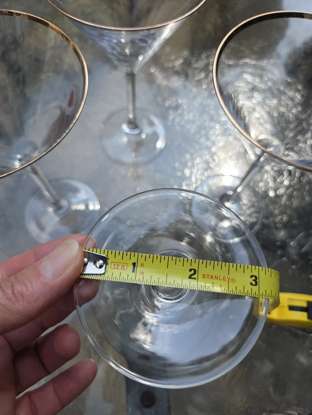 Set of 4 Cristal d’Arques Paris Selectio 24% Lead Crystal Martini Glasses France